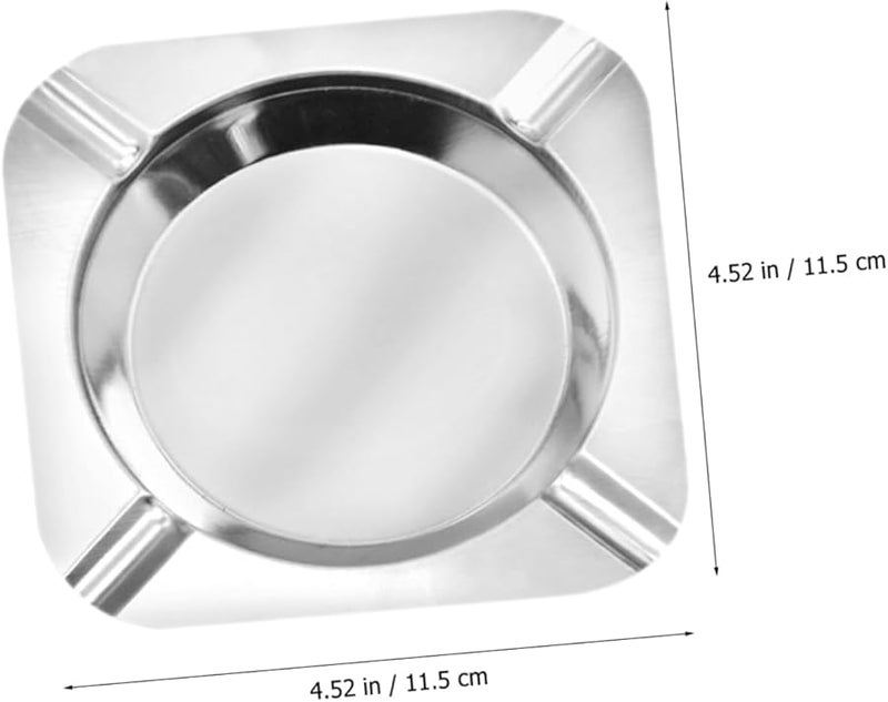 3 مجموعات من منافض السجائر المصنوعة من الفولاذ المقاوم للصدأ بتصميم فتحة للاستخدام المنزلي والسيارة والهواء الطلق - Image 4